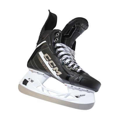 A photo of the CCM Tacks XR Hockey Skates in colours black, silver and grey.