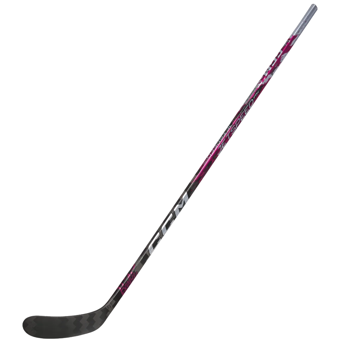 A photo of the CCM FTW X Barbie Base Senior Hockey Stick in colour red, white and black. 