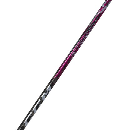 A photo of the CCM FTW X Barbie Base Senior Hockey Stick in colour red, white and black. 