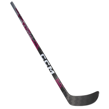 A photo of the CCM FTW X Barbie Base Senior Hockey Stick in colour red, white and black. 