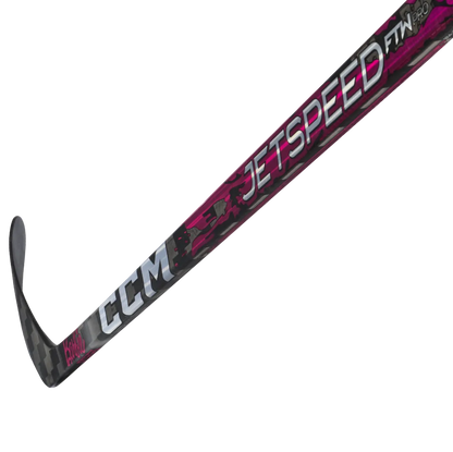 A photo of the CCM FTW X Barbie Base Senior Hockey Stick in colour red, white and black. 