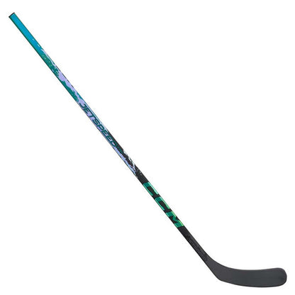 A photo of the CCM Jetspeed FTW Girls Youth Hockey Stick in colour green, white and black.