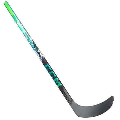 A photo of the CCM Jetspeed FTW Girls Youth Hockey Stick in colour green, white and black.
