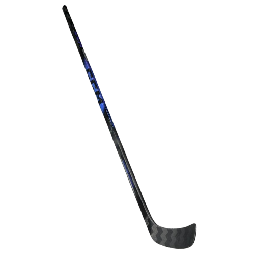 A photo of the CCM Ribcor Trigger 10 Pro Hockey Stick in colour black and purple.