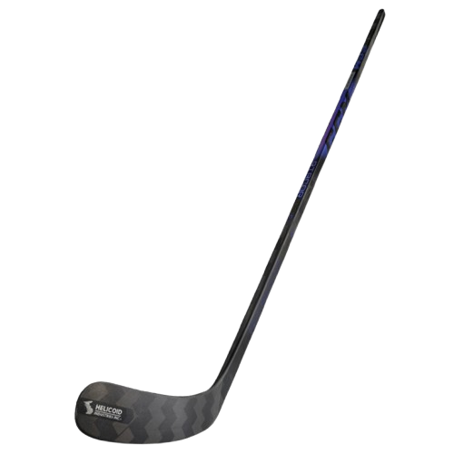 A photo of the CCM Ribcor Trigger 10 Pro Hockey Stick in colour black and purple.