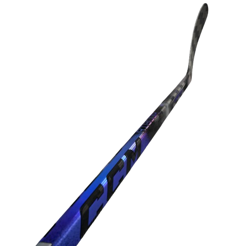 A photo of the CCM Ribcor Trigger 10 Pro Hockey Stick in colour black and purple.