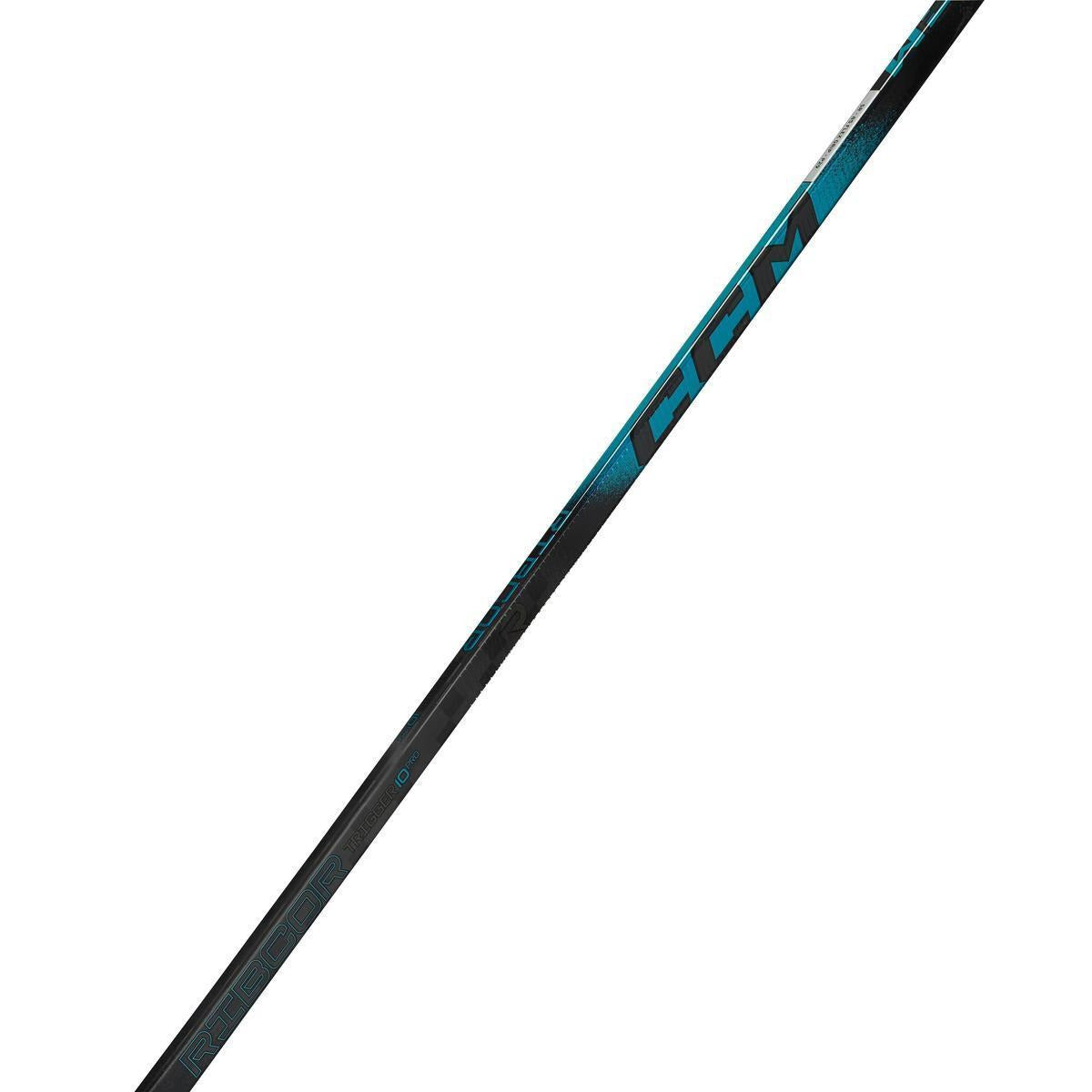 A photo of the CCM Ribcor Trigger 10 Pro Hockey Stick In colour teal.