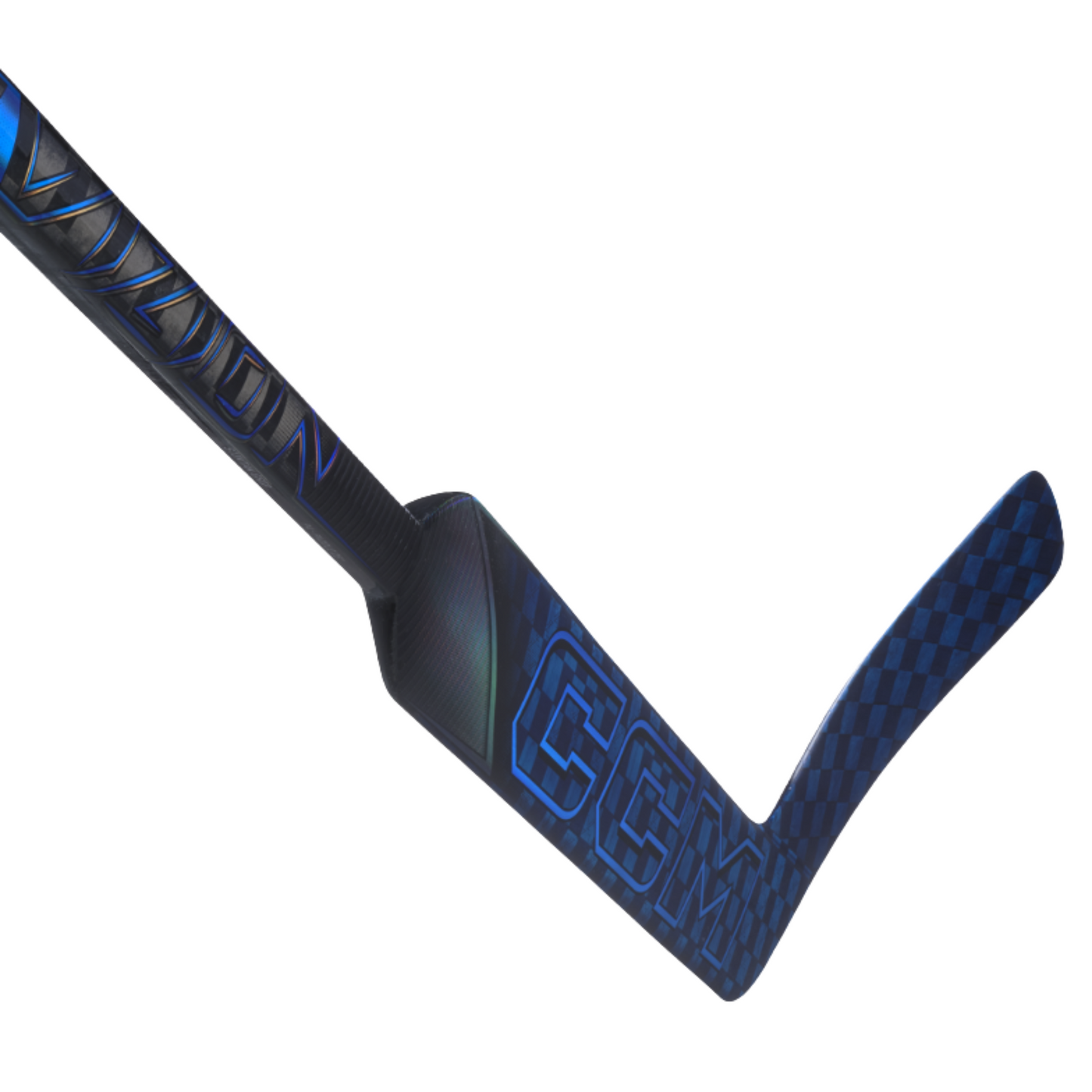 The CCM Vizion P4 Senior Goalie Stick Navy in colour navy