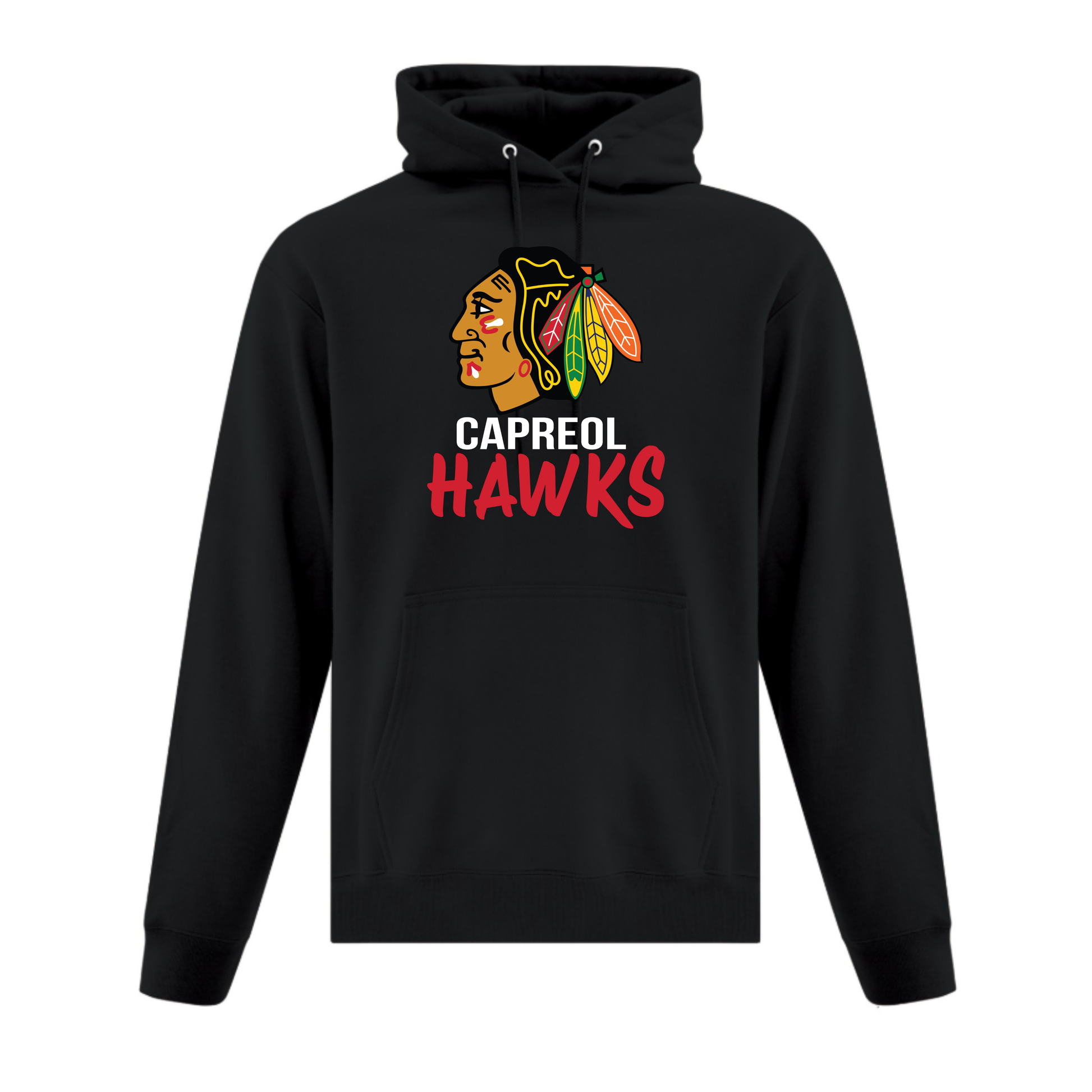 A photo of the Capreol Minor Hockey Association - Hoodie in colour black.