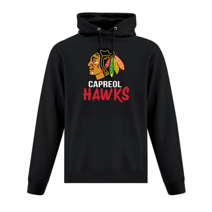 A photo of the Capreol Minor Hockey Association - Hoodie in colour black.
