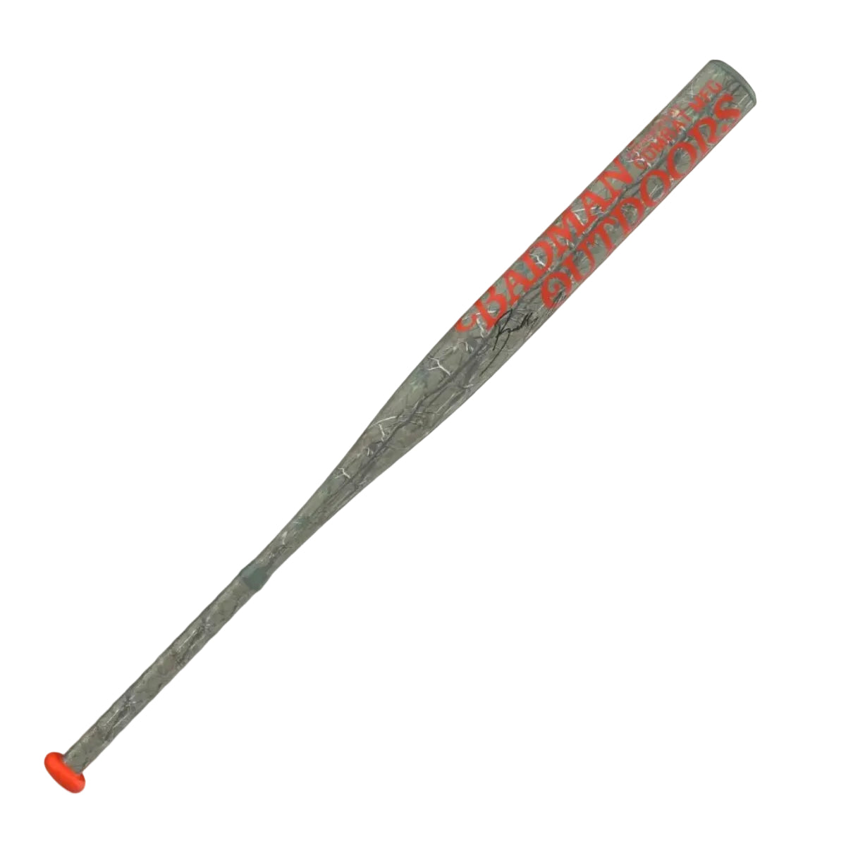 A photo of the Combat Outdoor Bradley Jones CR-1 2-Piece USSSA Slo-pitch Bat in colour grey and red.