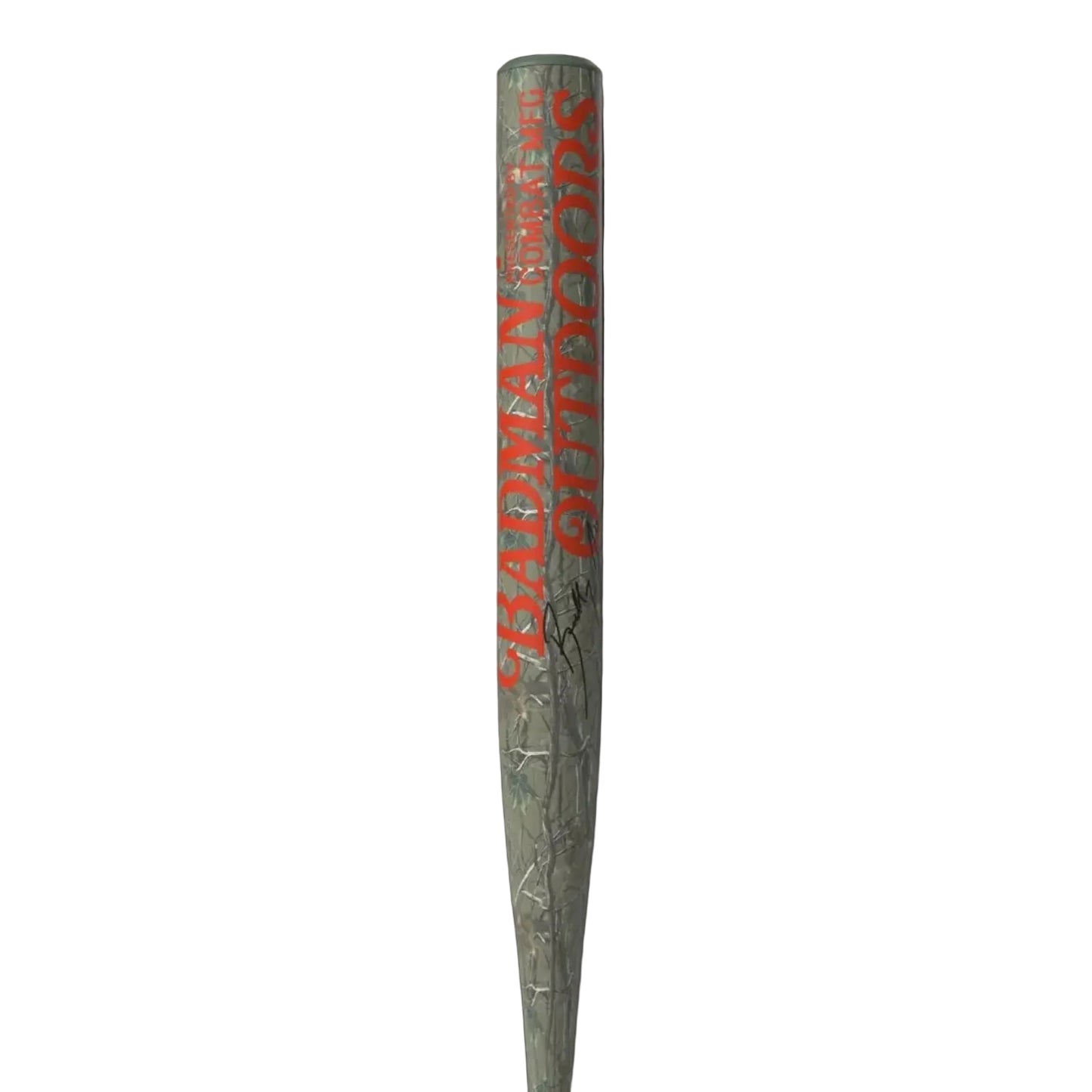 A photo of the Combat Outdoor Bradley Jones CR-1 2-Piece USSSA Slo-pitch Bat in colour grey and red.