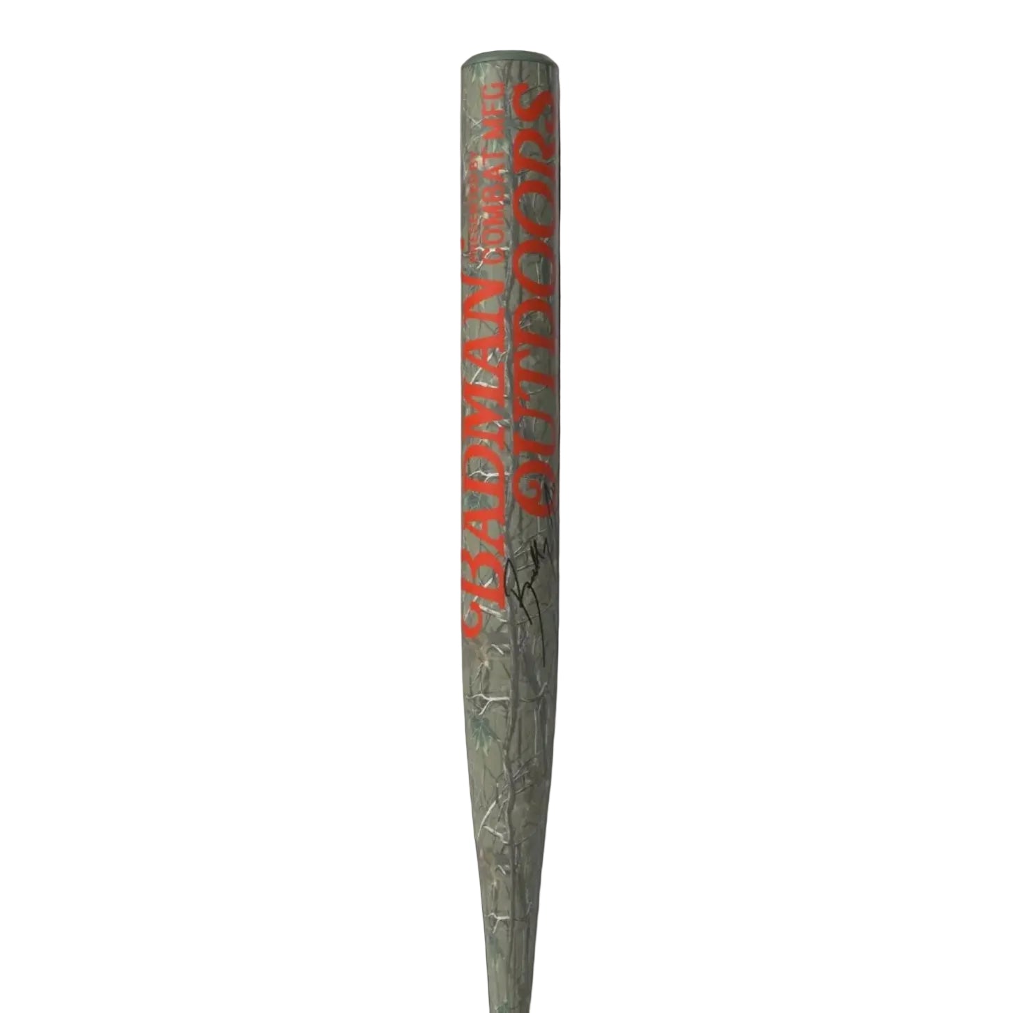 A photo of the Combat Outdoor Bradley Jones CR-1 2-Piece USSSA Slo-pitch Bat in colour grey and red.