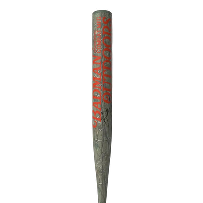 A photo of the Combat Outdoor Bradley Jones CR-1 2-Piece USSSA Slo-pitch Bat in colour grey and red.