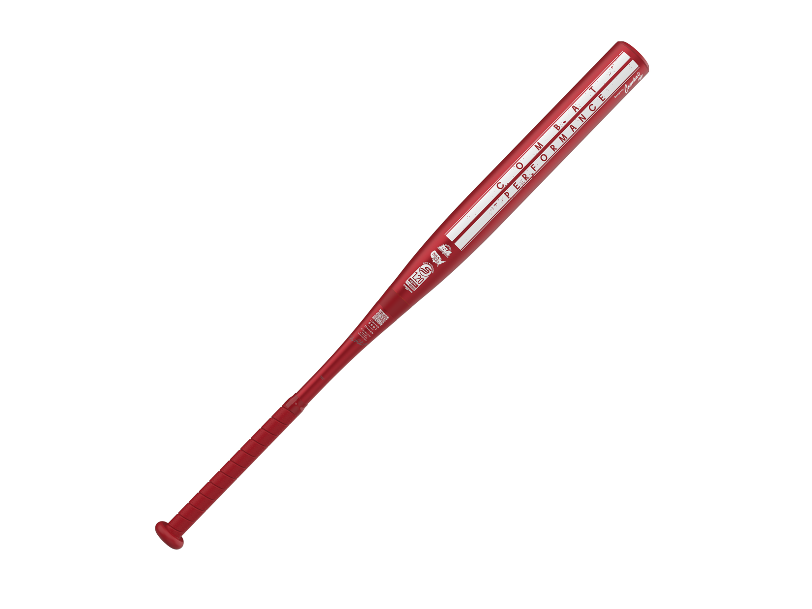 A photo of the Combat Performance Stang Cody Roton Jones CR-1 12.5" USSSA Slo-Pitch Bat in colour red and white.