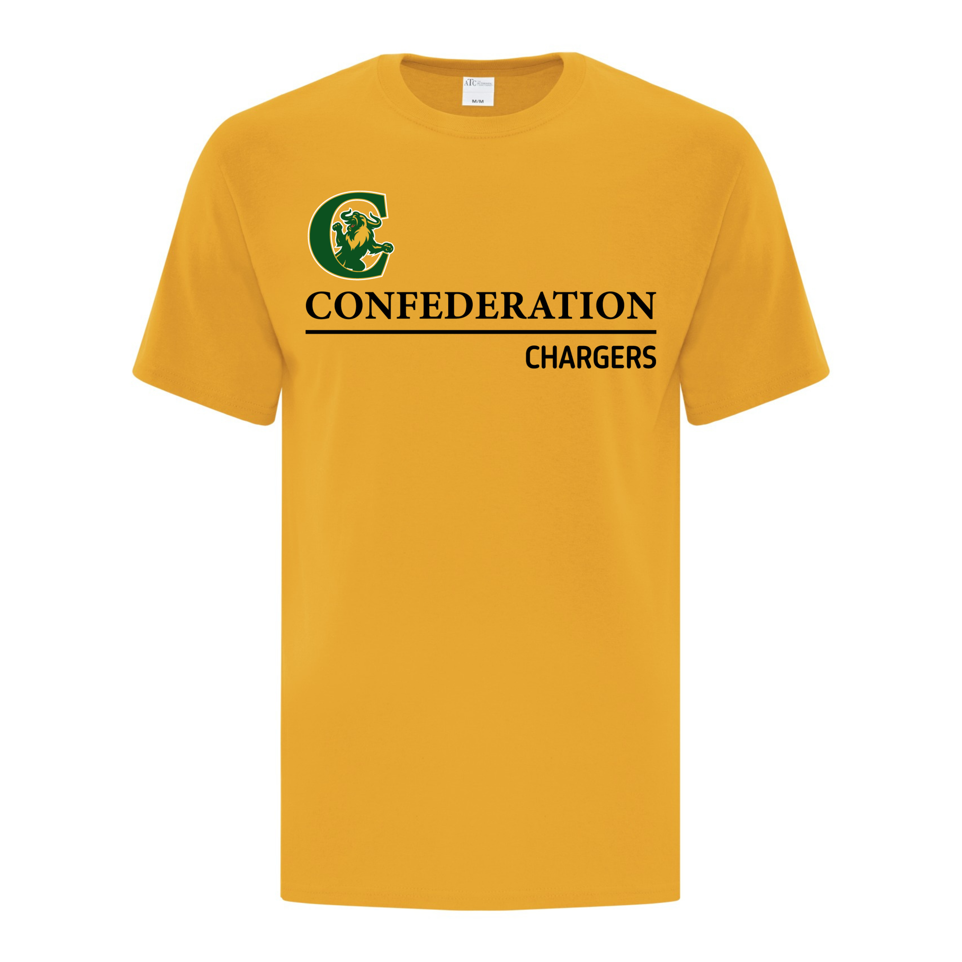 A photo of the Confederation Chargers in colour gold