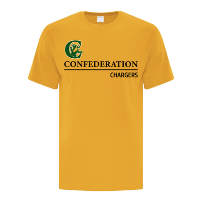 A photo of the Confederation Chargers in colour gold