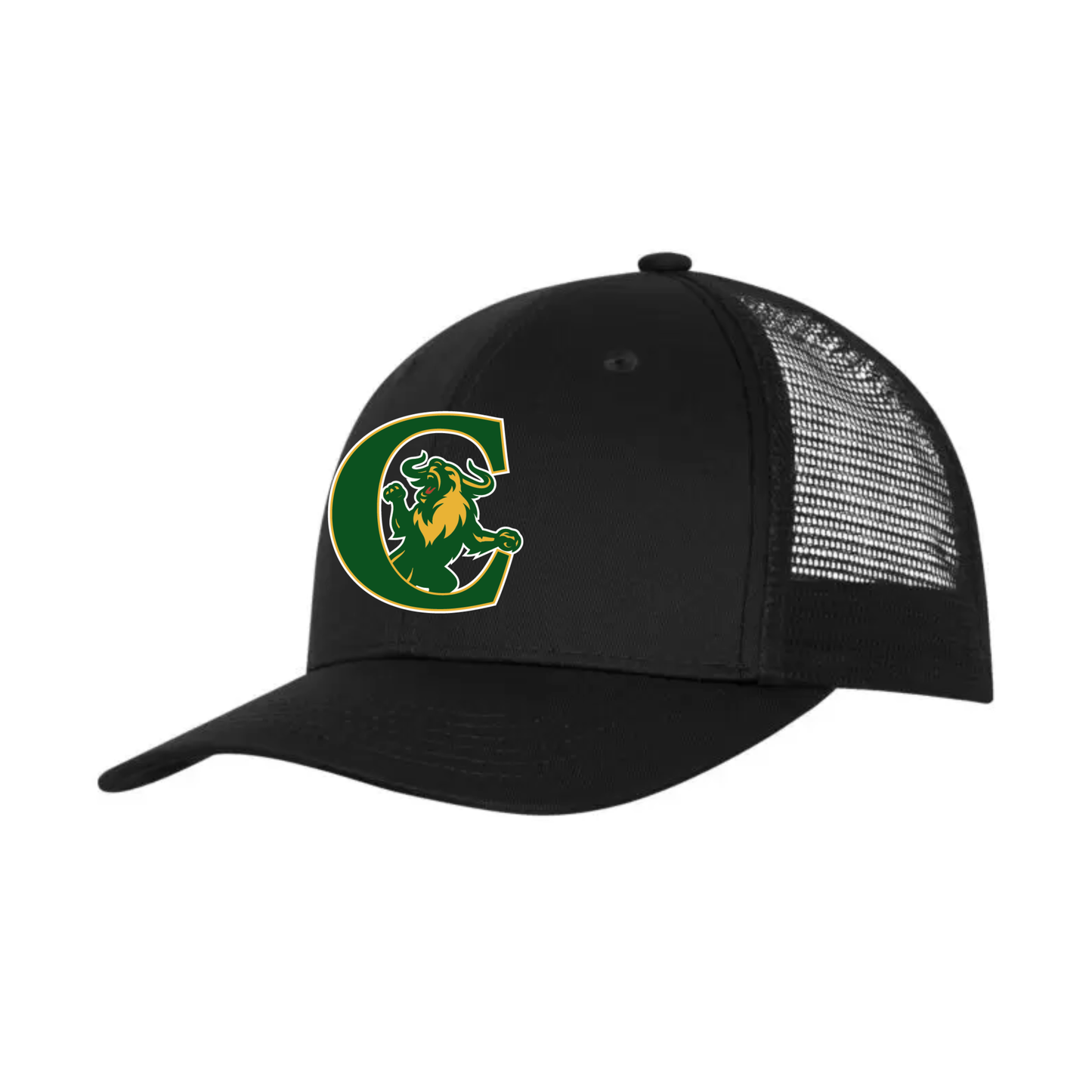 A photo of the Confederation Chargers - Snapback Trucker Hat in colour black.