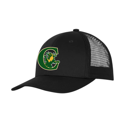 A photo of the Confederation Chargers - Snapback Trucker Hat in colour black.