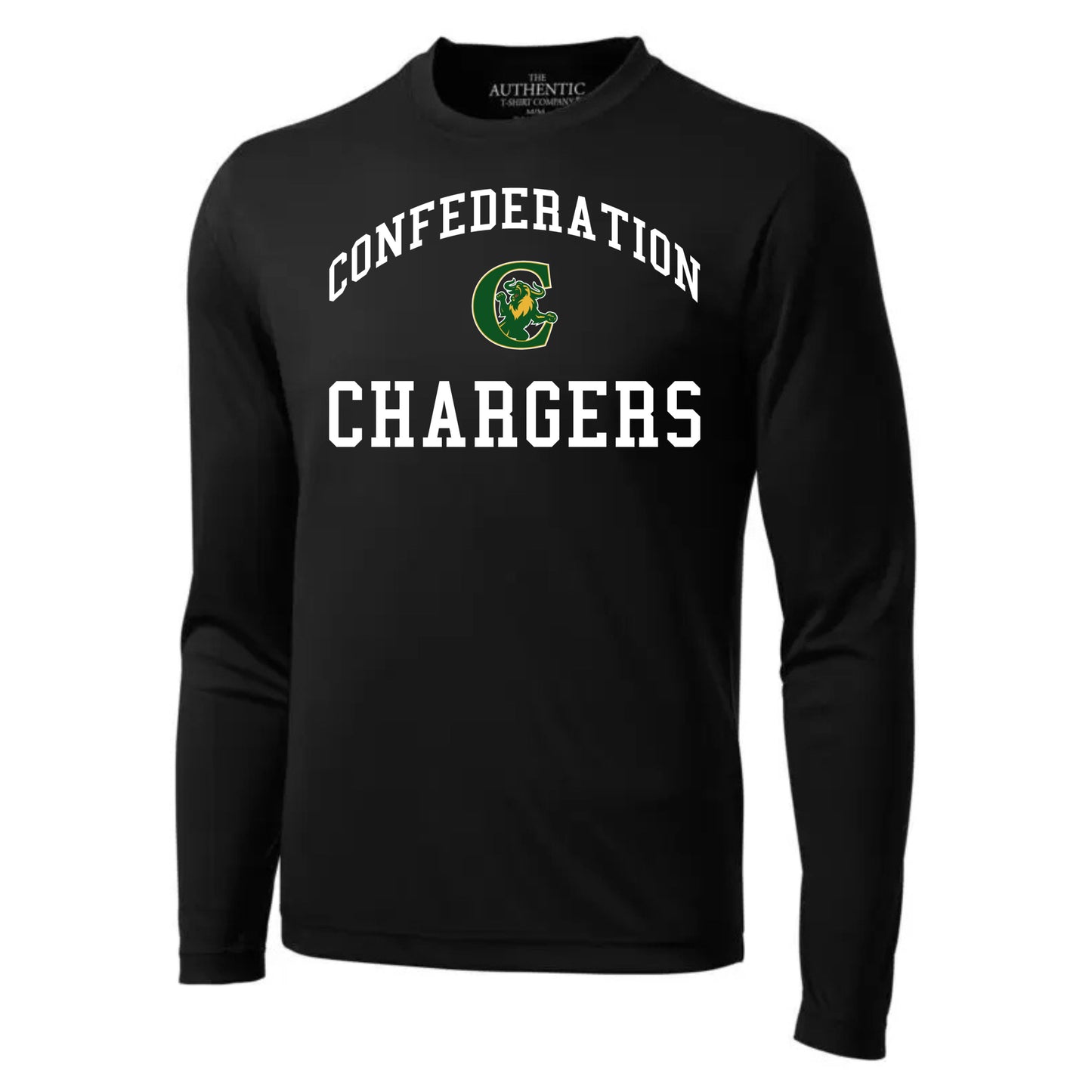 A photo of the Confederation Chargers Adult Long Sleeve in colour black.