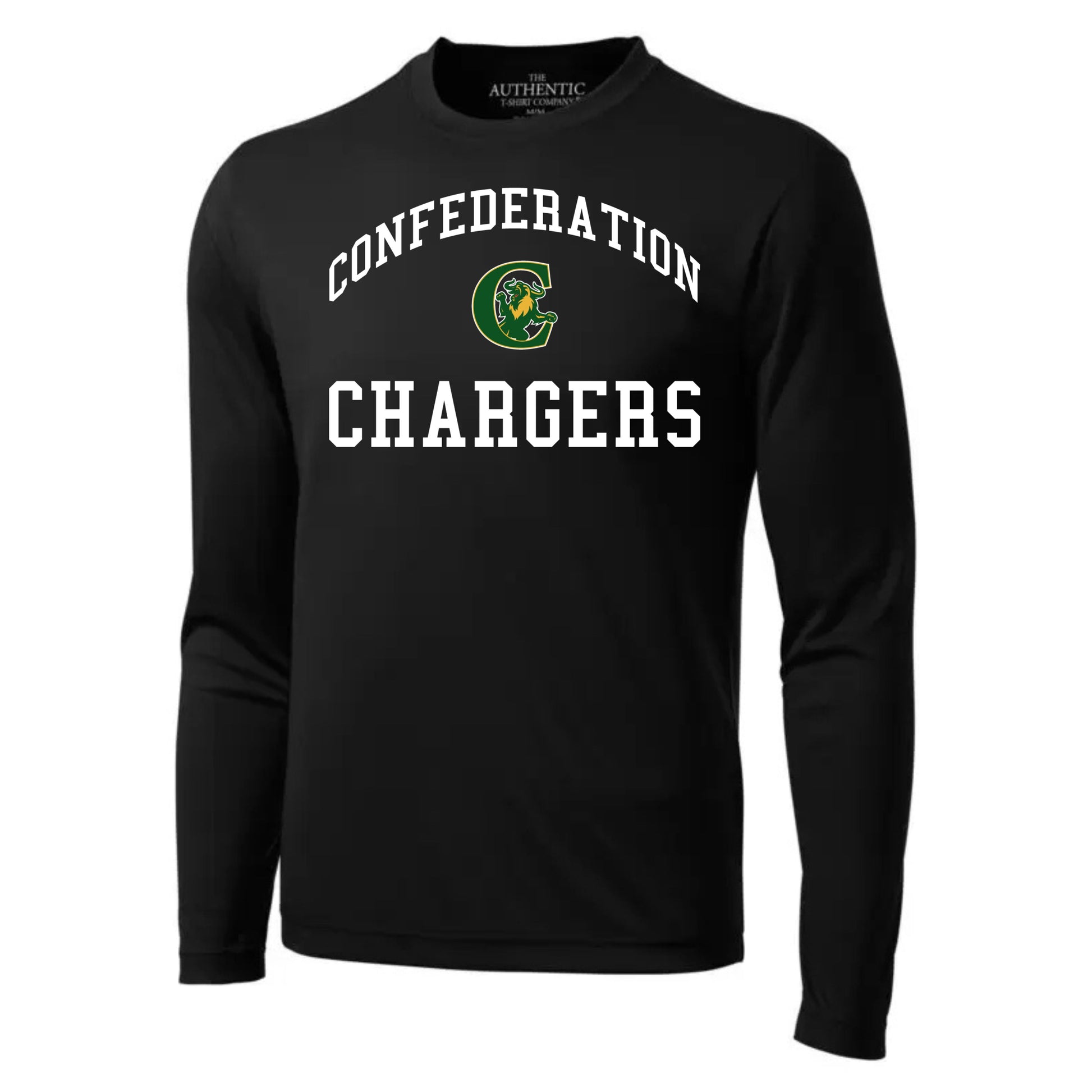 A photo of the Confederation Chargers Adult Long Sleeve in colour black.