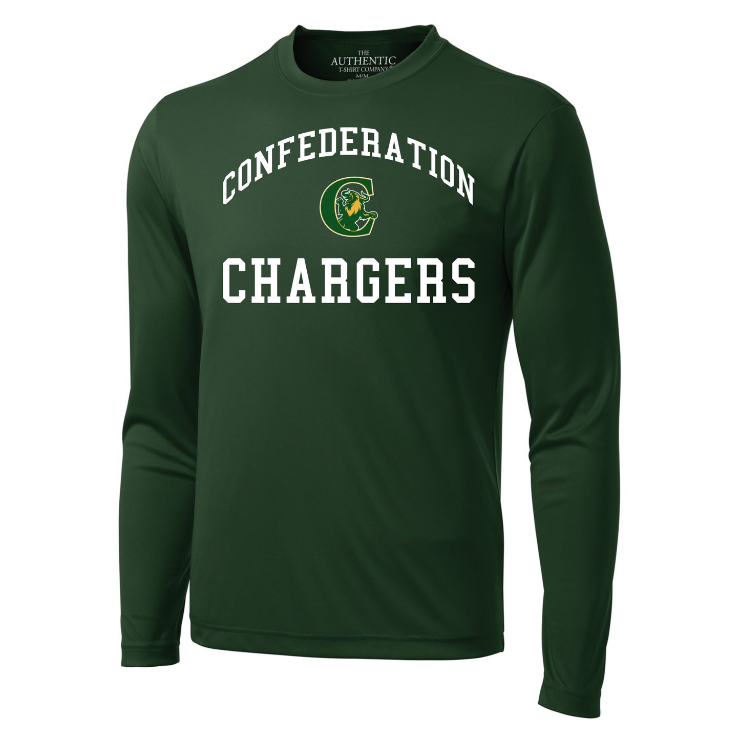 A photo of the Confederation Chargers Adult Long Sleeve in colour green.
