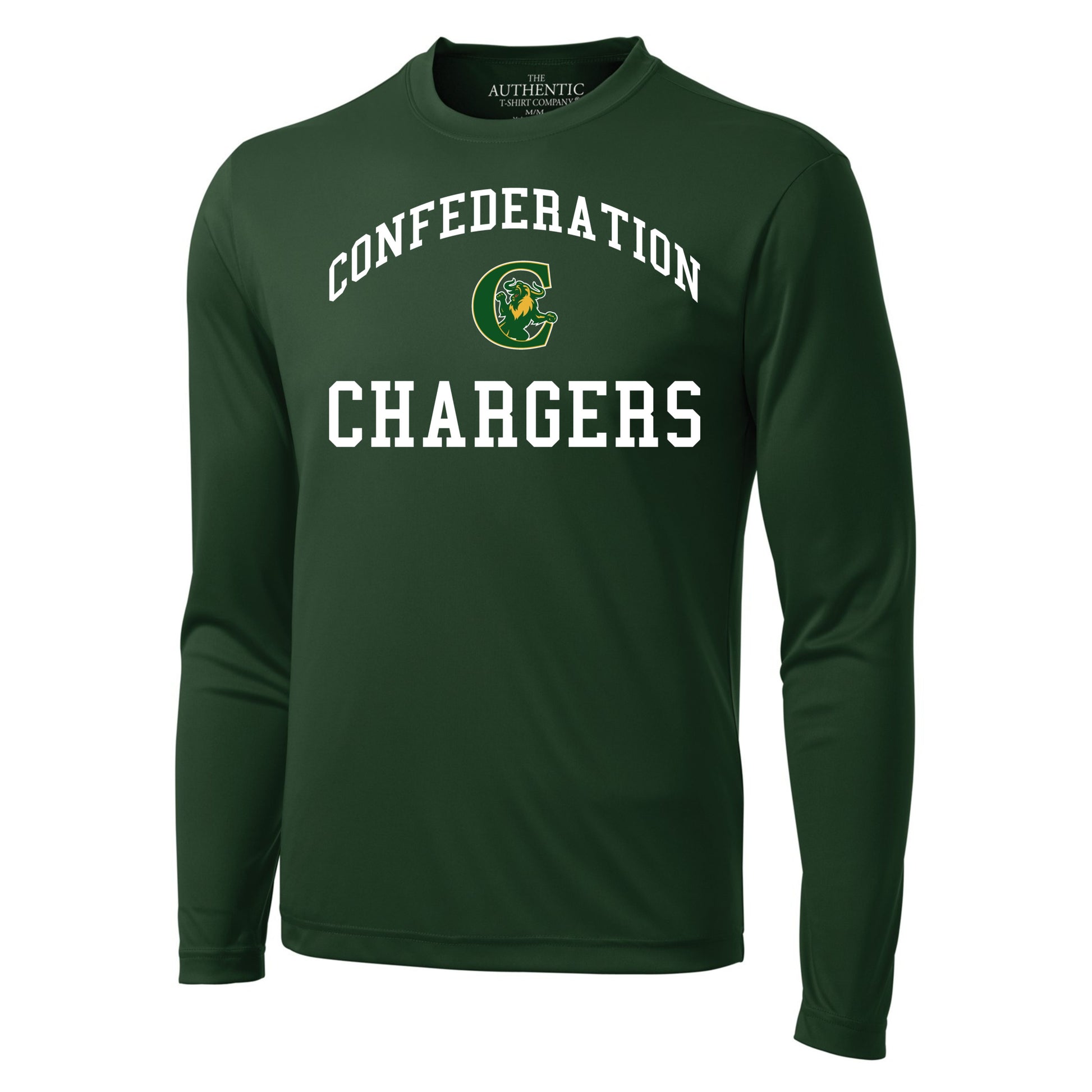 A photo of the Confederation Chargers Adult Long Sleeve in colour green.