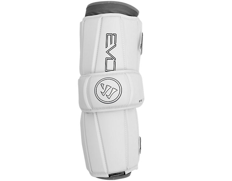 A photo of the Warrior Evo Arm Guard in colour white and grey.