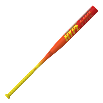 A photo of the Easton Hype Fire Loaded 12.75" 2-Piece Slo-Pitch Softball Bat (2026) in colour red and yellow.