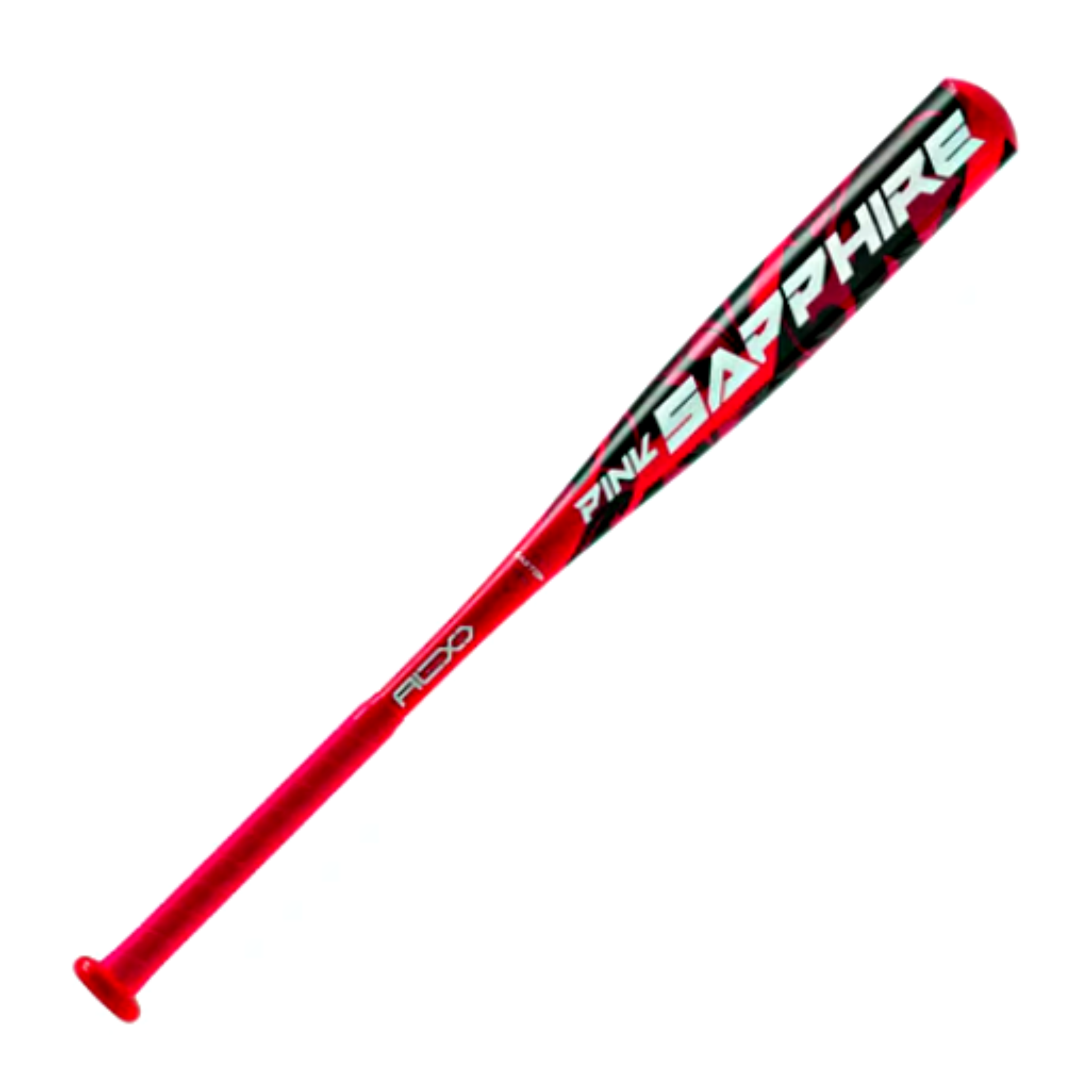 A photo of the Easton Pink Sapphire 27" (-10) Youth Fastpitch Bat (2025) in colour red and black.