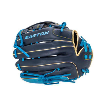 A photo of the Easton Tantrum Series 13" Slow Pitch Softball Glove  in colour black and blue.