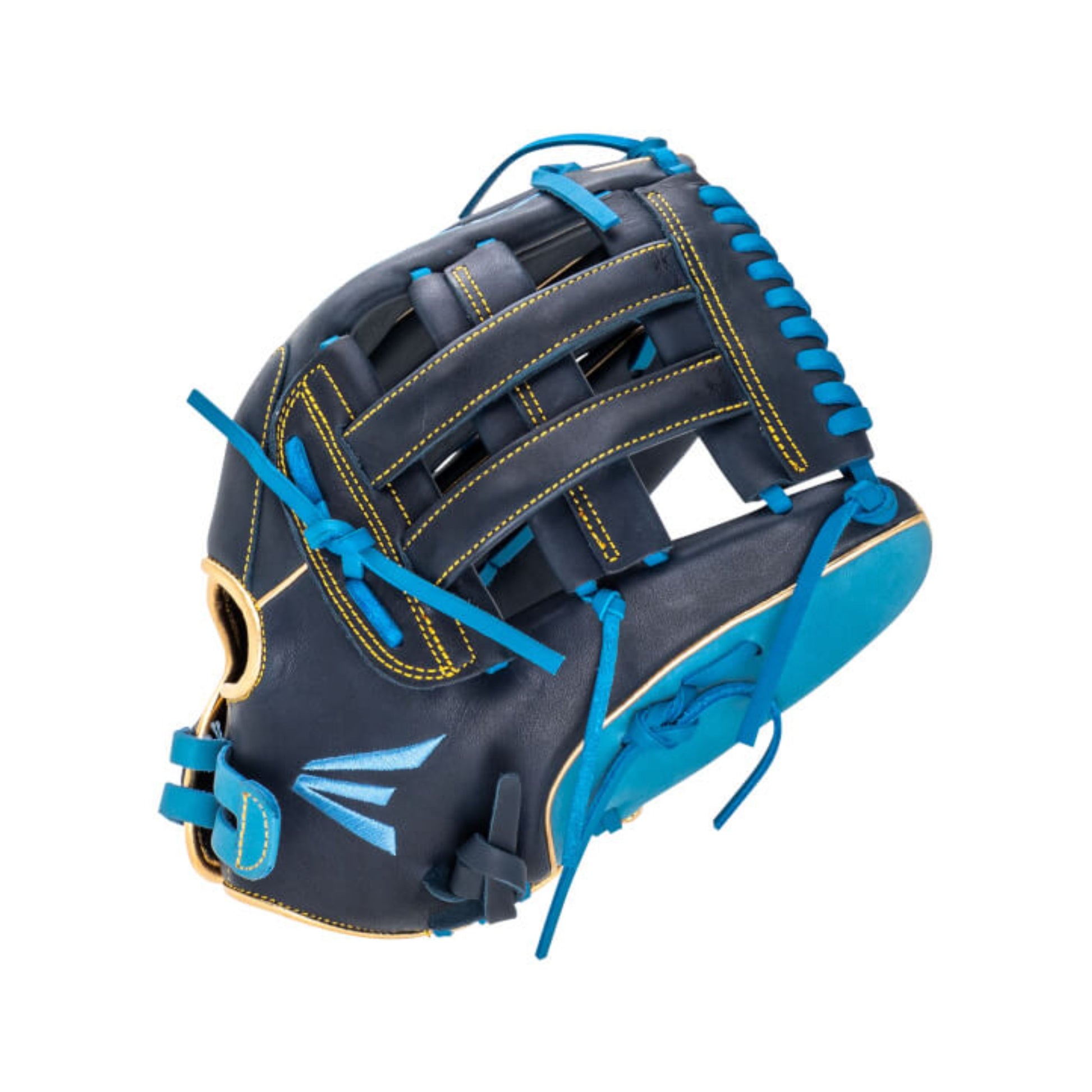 A photo of the Easton Tantrum Series 13" Slow Pitch Softball Glove  in colour black and blue.