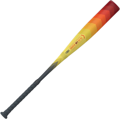A photo of the Easton Hype drop -5 2 Piece Composite Youth Baseball Bat USSSA in colour red, orange and yellow. Back view.