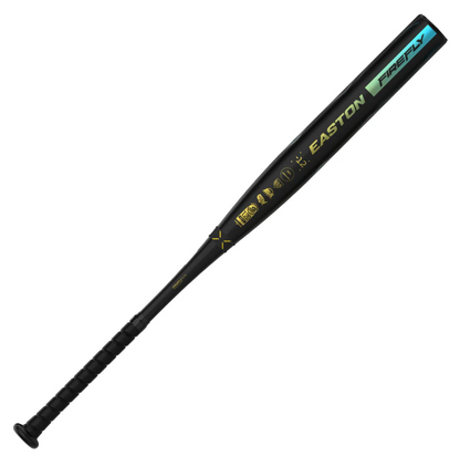 Black Baseball bat with Easton branding on a white background