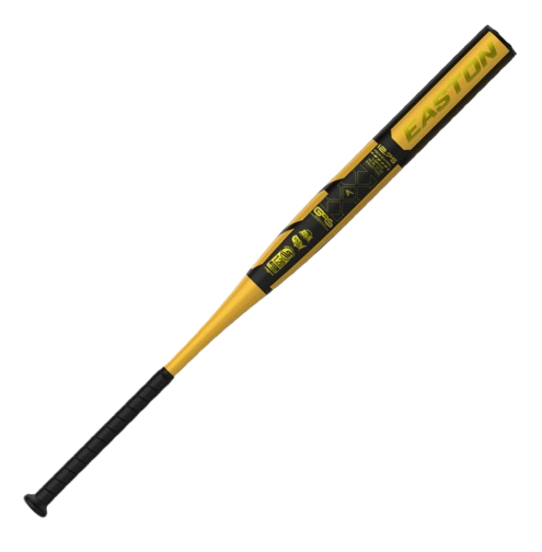 A photo of the Easton Tantrum Gold 12.75" Loaded Slo-Pitch Bat in colour yellow and black.