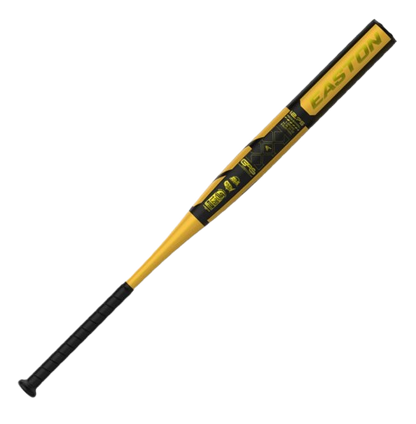 A photo of the Easton Tantrum Gold 12.75" Loaded Slo-Pitch Bat in colour yellow and black.