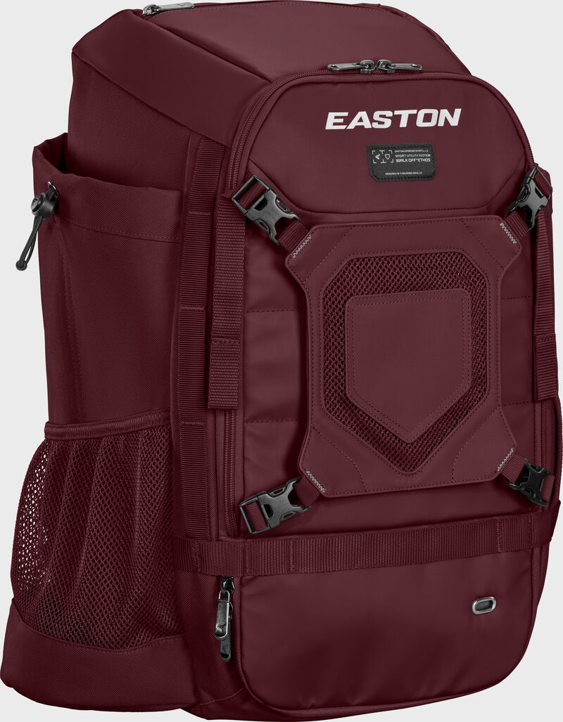 A photo of the Easton Walk-Off Ethos Backpack in colour maroon.