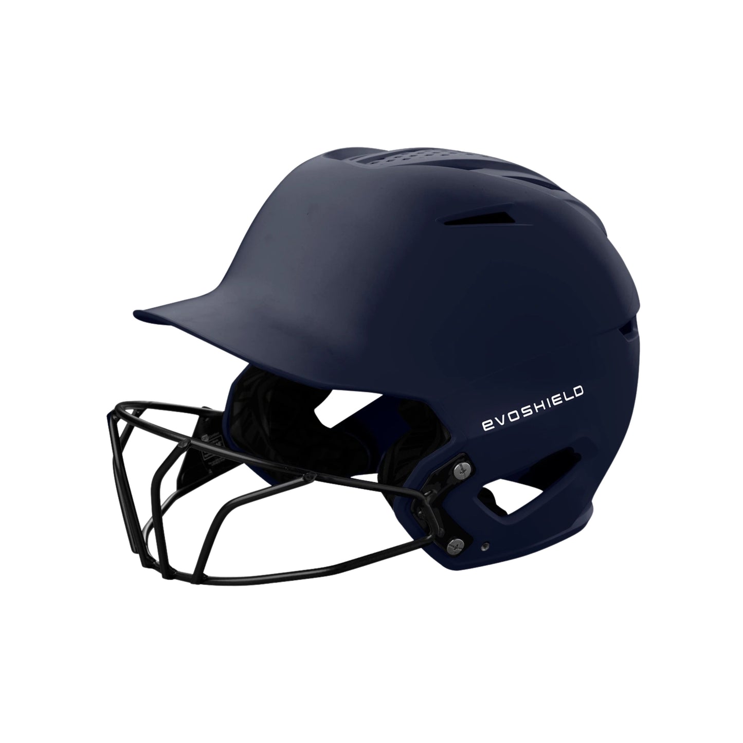 A photo of the EvoShield XVT 2.0 Matte Batting Helmet w/ Facemask in colour navy.