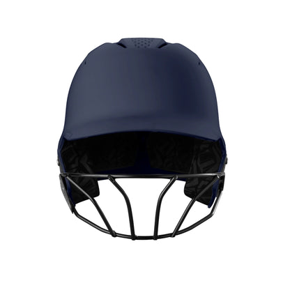 A photo of the EvoShield XVT 2.0 Matte Batting Helmet w/ Facemask in colour navy.