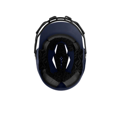 A photo of the EvoShield XVT 2.0 Matte Batting Helmet w/ Facemask in colour navy.