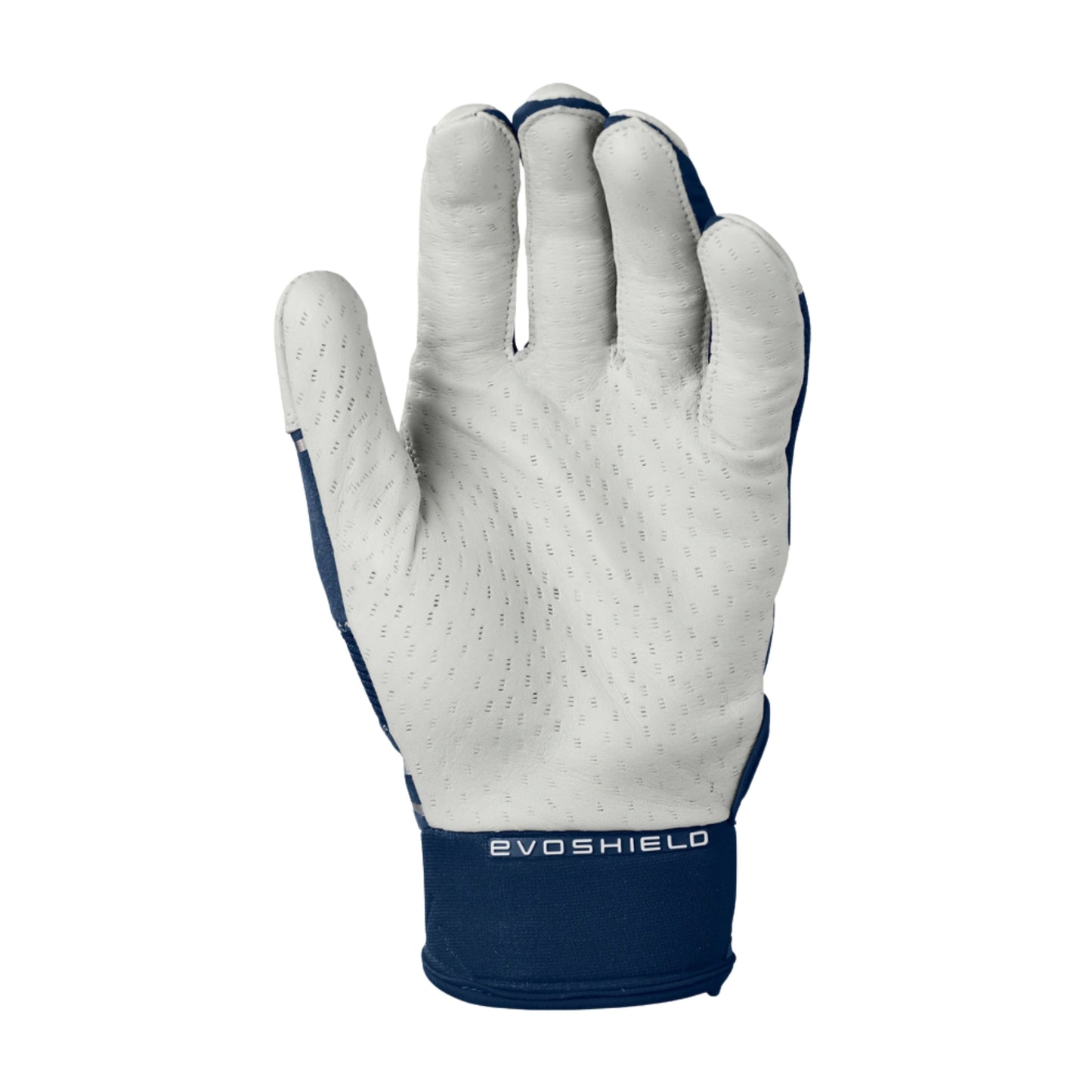 A photo of the Evoshield Pro-SRZ™ V2 Adult Batting Gloves in colour navy and white.