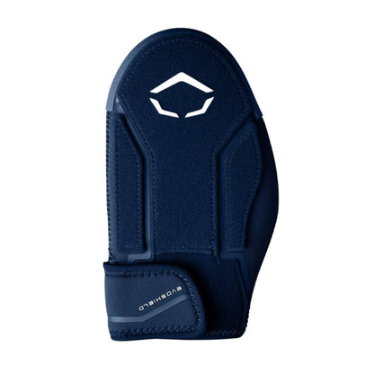 A photo of the Evoshield Shorty 2.0 Sliding Mitt in colour navy with a white Evo logo.