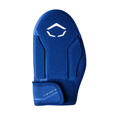 A photo of the Evoshield Shorty 2.0 Sliding Mitt in colour royal blue with a white Evo logo.
