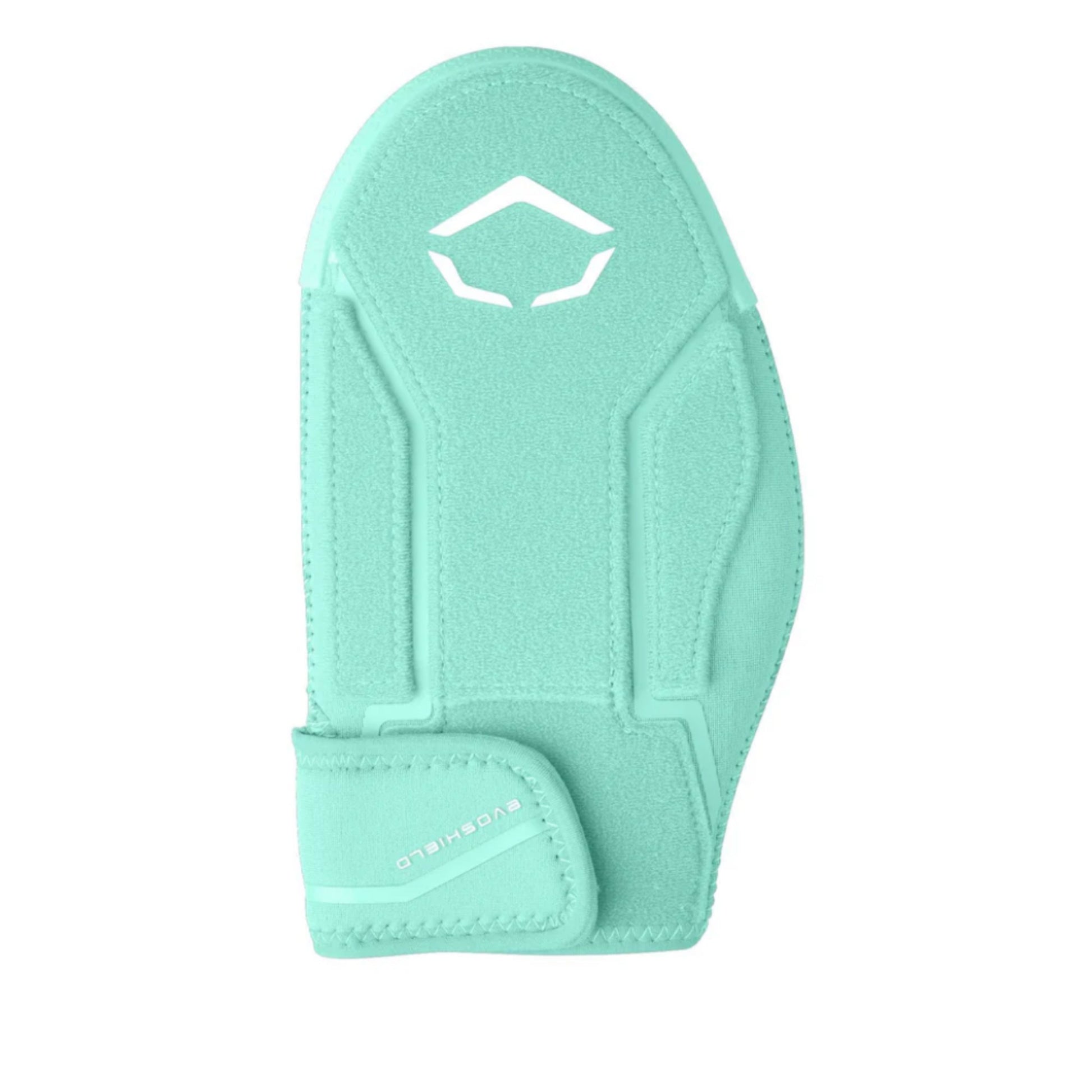 A photo of the Evoshield Shorty 2.0 Sliding Mitt in colour seafoam with a white Evo logo.