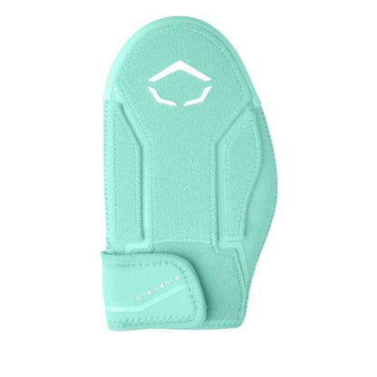 A photo of the Evoshield Shorty 2.0 Sliding Mitt in colour seafoam with a white Evo logo.