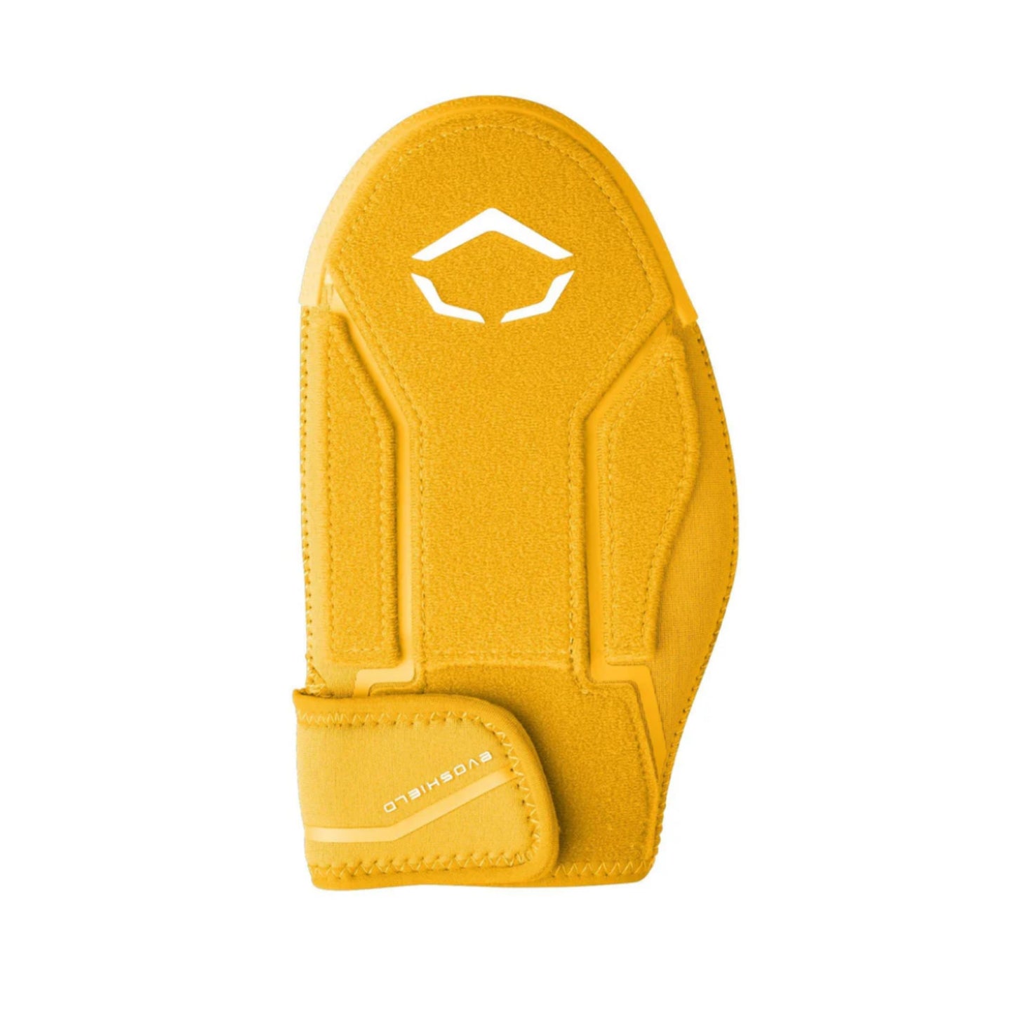 A photo of the Evoshield Shorty 2.0 Sliding Mitt in colour gold with a white Evo logo.