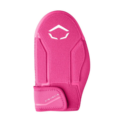 A photo of the Evoshield Shorty 2.0 Sliding Mitt in colour pink with a white Evo logo.