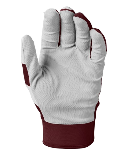 A photo of the Evoshield SRZ-1™ Adult Batting Gloves in colour maroon and white.
