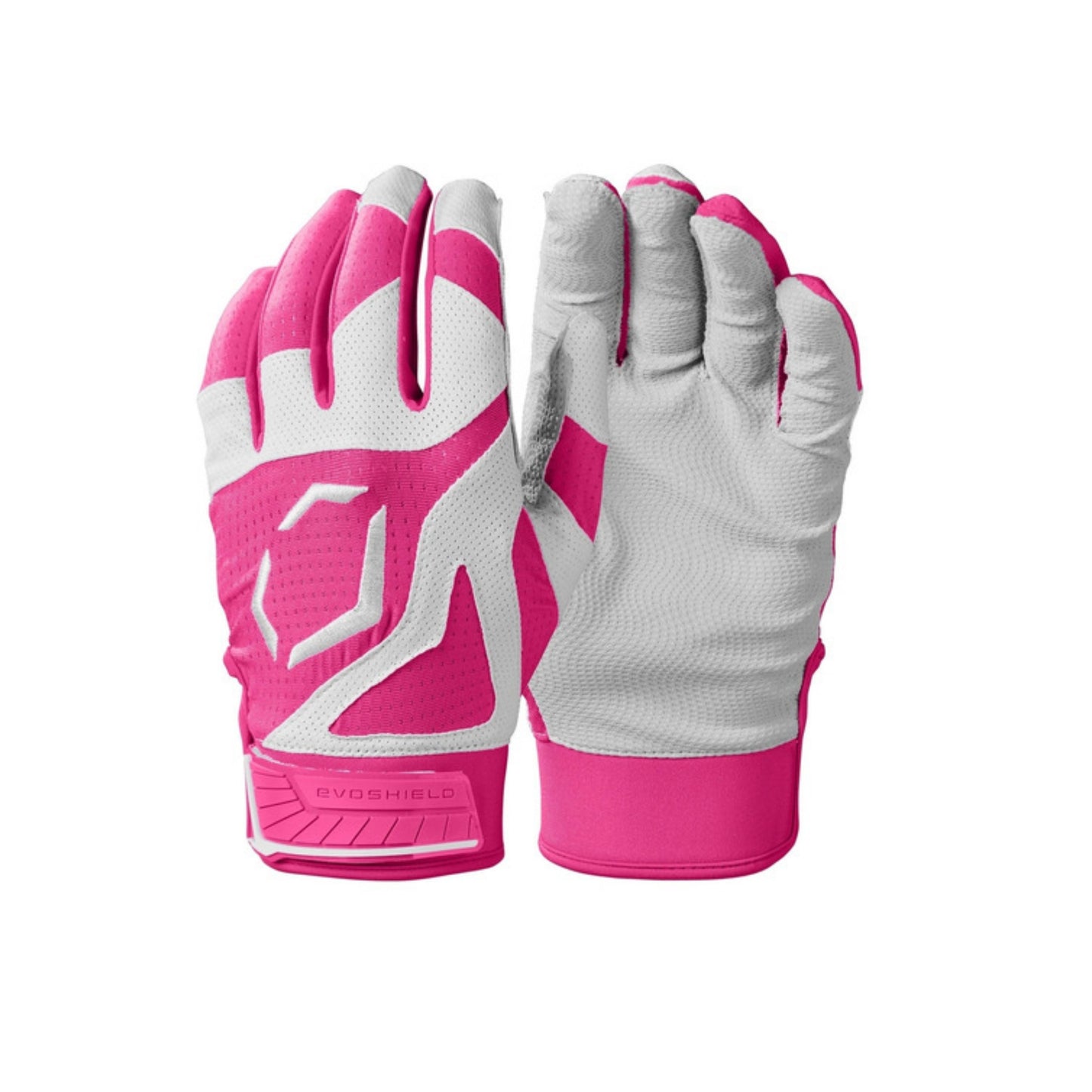 Evoshield SRZ-1 Baseball Batting Gloves in colour pink and white.