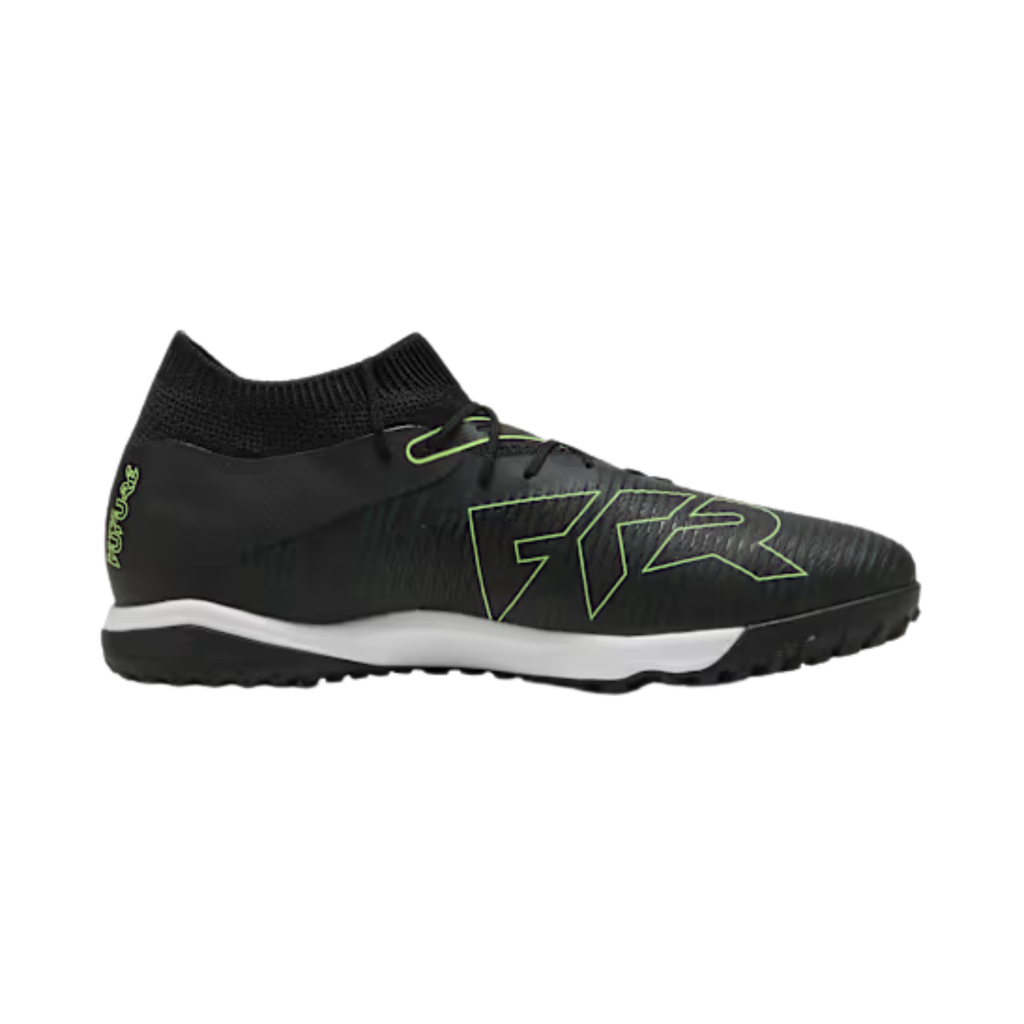 A photo of the Puma FUTURE 8 MATCH TT Men's Soccer Cleats in colour black and white.